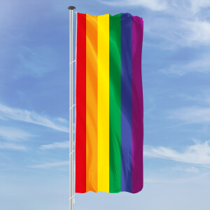 Hochformats Fahne Regenbogen