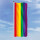 Hochformats Fahne Regenbogen 80x200 cm seitliche Karabiner
