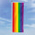 Hochformats Fahne Regenbogen 150x400 cm seitliche Karabiner + Hohlsaum für Mast mit Ausleger