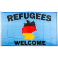 Flagge 90 x 150 : Refugees Welcome