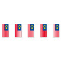 Papierfahnen-Kette 4m Malaysia