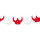 Girlande Wikingerhelm Rot-Weiß 3 m lang, schwer entflammbar