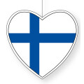Deckenhänger Finnland Herz, 15 cm