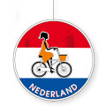 Deckenhänger Niederlande mit Radfahrerin 28 cm