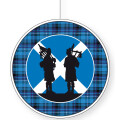 Deckenhänger Schottland mit Karomuster 28 cm