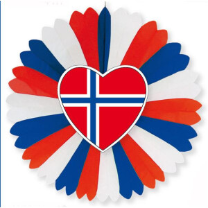 Dekofächer Norwegen mit Herz, einseitig, 60 cm
