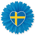 Dekof&auml;cher Schweden mit Herz, einseitig, 60 cm
