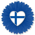 Dekofächer Finnland mit Herz, einseitig, 60 cm