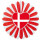 Dekofächer Dänemark mit Herz, einseitig, 60 cm