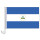 Auto-Fahne: Nicaragua + Wappen - Premiumqualität