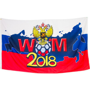 WM-Fahne mit doppelköpfigem Adler