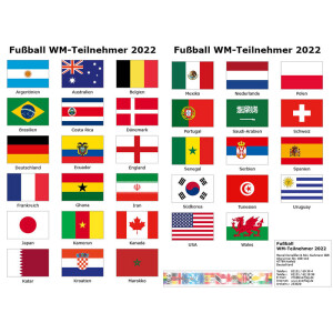Aufkleber-Set WM 2022 5 x 3,3 cm