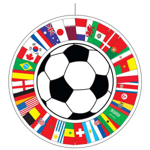 Deckenhänger mit allen WM-Nationen