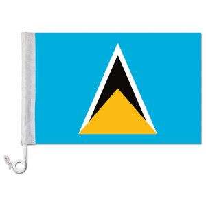 Auto-Fahne: St.Lucia - Premiumqualität