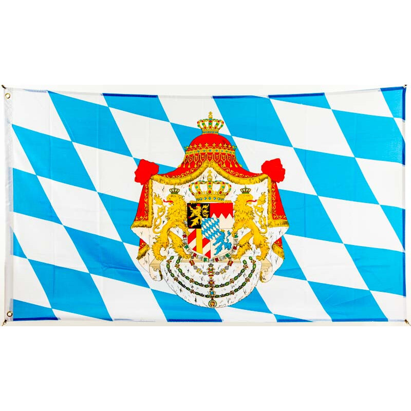 Bayerische Flagge mit Königswappen