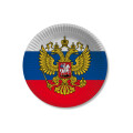 Russland mit Wappen - Teller