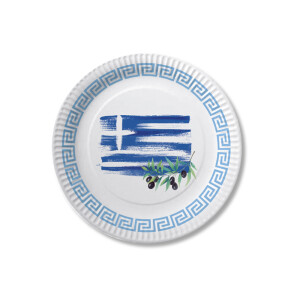 Griechenland mit Olivenzweig - Teller