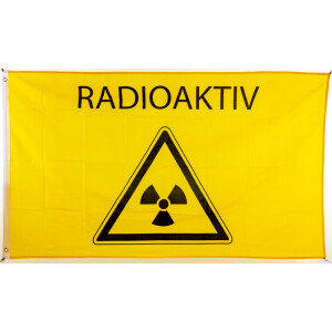 Flagge 90 x 150 : Radioaktiv