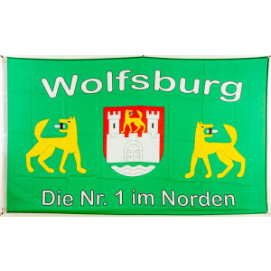 Flagge 90 x 150 : Wolfsburg die Nr. 1 im Norden