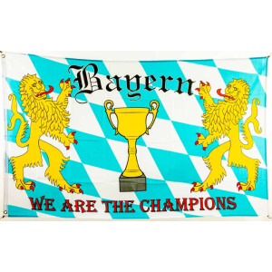 Flagge 90 x 150 : Bayern we are the Champions