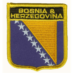 Patch zum Aufbügeln oder Aufnähen : Bosnien & Herzegovina - Wappen