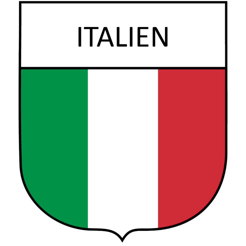 Aufkleber Italien in Wappenform, 0,99 €