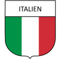 Aufkleber Italien in Wappenform