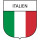 Aufkleber Italien in Wappenform