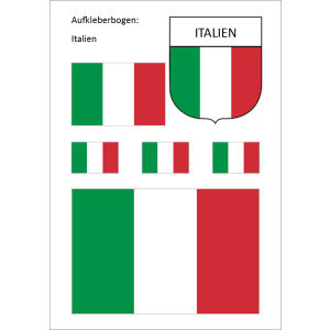 Aufkleber Italien Sparset