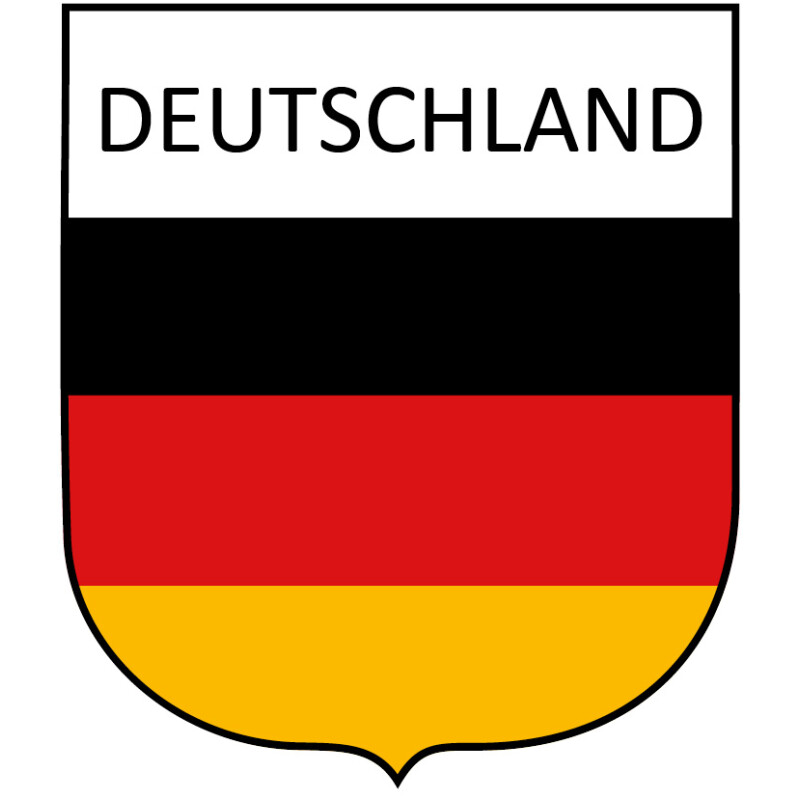 Aufkleber Deutschland in Wappenform, 0,99 €