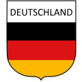 Aufkleber Deutschland in Wappenform
