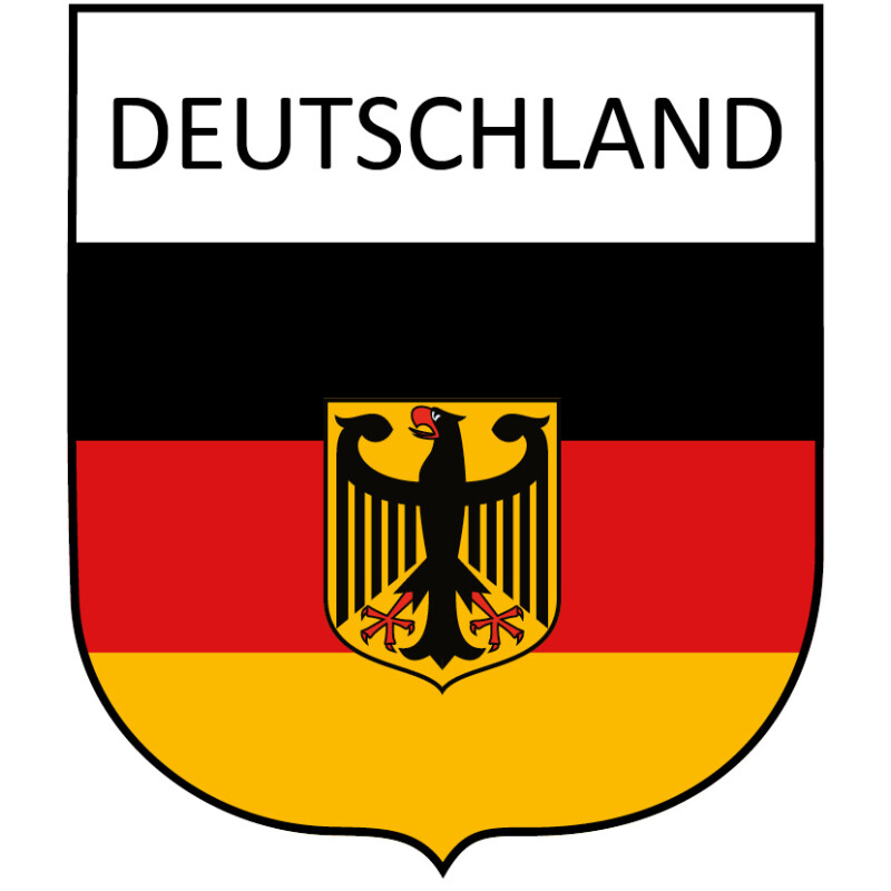 Sticker D - F (D,E,F) - Deutschland Aufkleber / Mit 30 kleinen Sticker und  Namenszug