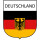 Aufkleber Deutschland mit Adler in Wappenform