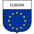 Aufkleber Europa in Wappenform