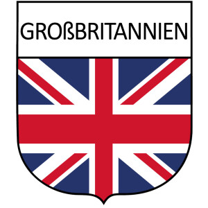 Aufkleber Großbritannien in Wappenform