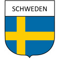 Aufkleber Schweden in Wappenform