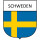 Aufkleber Schweden in Wappenform