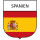 Aufkleber Spanien in Wappenform
