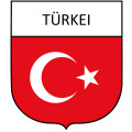Aufkleber Türkei in Wappenform