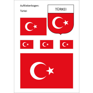 Aufkleber Türkei Sparset