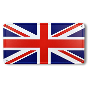 Blechschild Großbritannien GB  30,5 x 15,5 cm