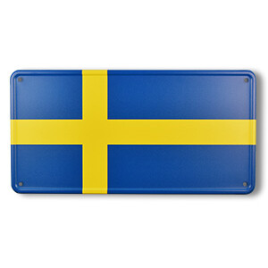 Blechschild Schweden 30,5 x 15,5 cm