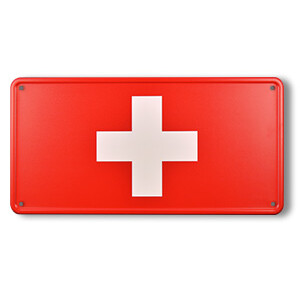 Blechschild Schweiz 30,5 x 15,5 cm