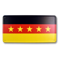 Blechschild "Deutschland 5 Sterne" 30,5 x 15,5 cm