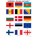 Europa und mehr Aufkleber Set 3x2 cm