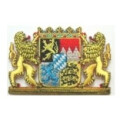 Bayerisches Löwenwappen, gestickt/ Zum aufbügeln oder nähen