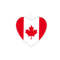 Deckenhänger Kanada Herz, 14 cm