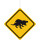 Deckenhänger Verkehrsschild "Achtung Tasmanischer Teufel"