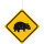 Deckenhänger Verkehrsschild "Achtung Wombat"