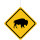 Deckenhänger Verkehrsschild "Achtung Bison"